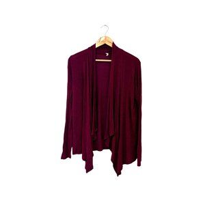 Tresics Purple Women's Classic Open Front Lightweight Cardigan Size Large